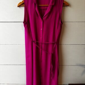 Apt. 9 Fuchsia Sleeveless Midi Dress Size 8